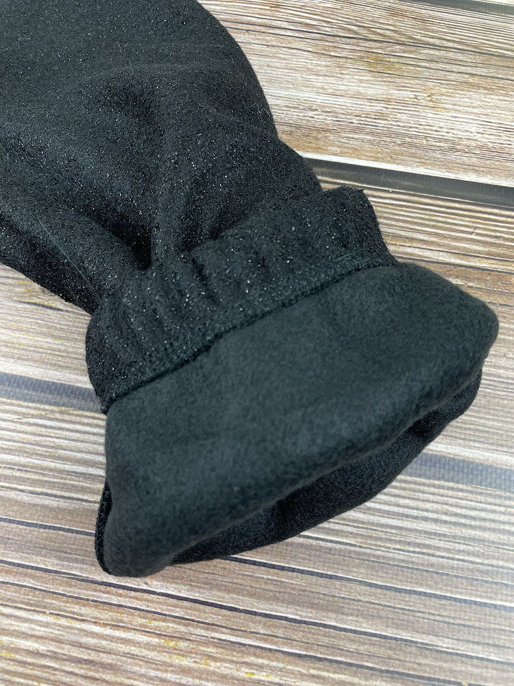 Утепленные брючки-джоггеры для девочки черные 2413 - фото