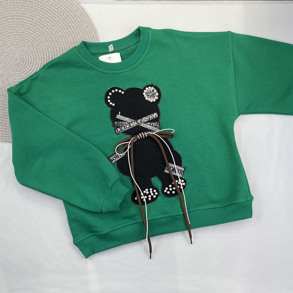 Свитшот для девочки Teddy Bear зеленый 0904 - цена