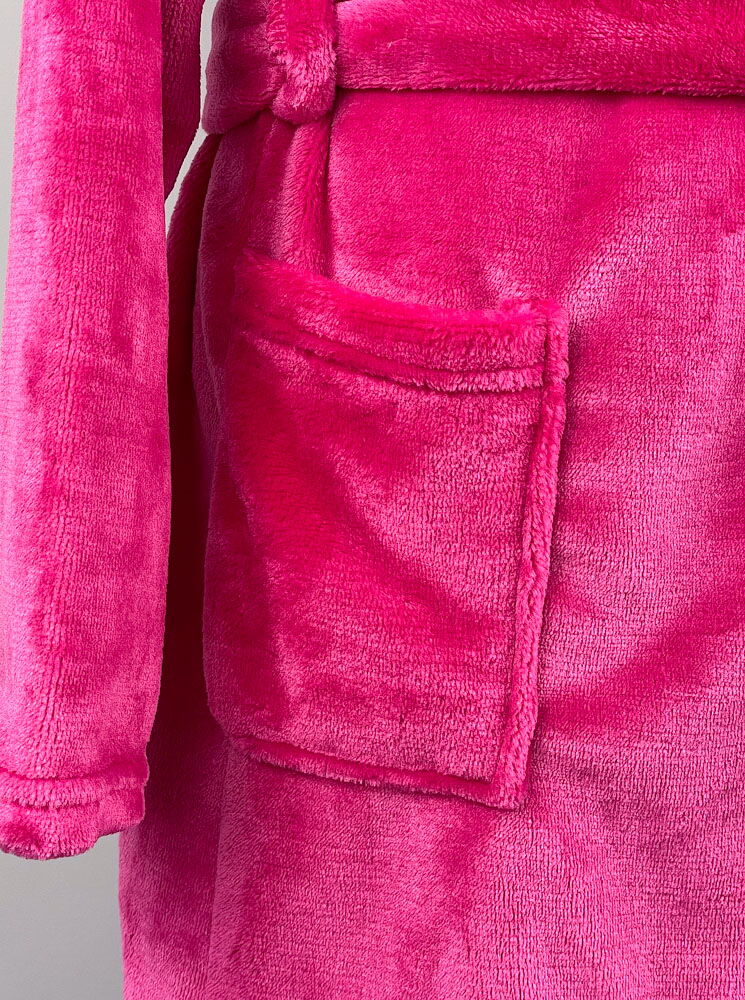 Халат вельсофт для девочки Фламинго малиновый 883-909 - купить