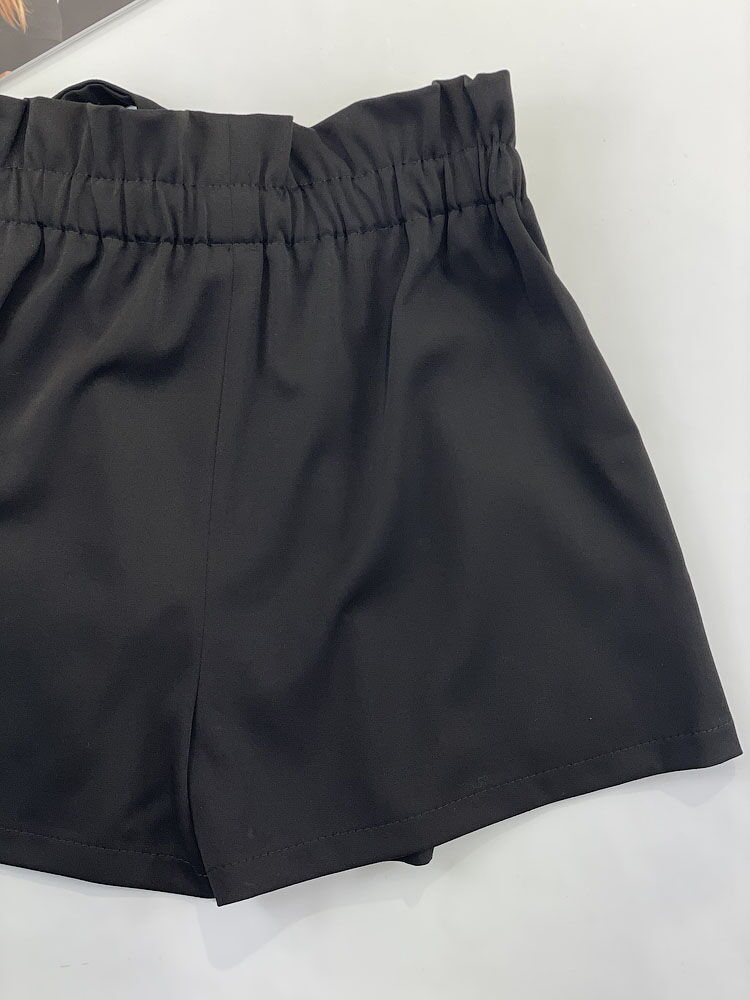Школьные шорты "paper bag" для девочки Albero черные 4035 - размеры