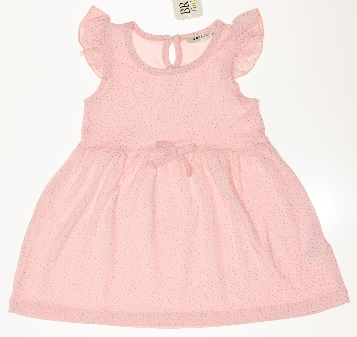Платье для девочки Breeze Горошек розовое 14284 - цена