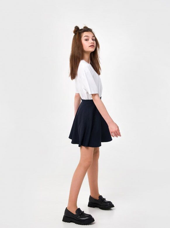Школьная юбка для девочки SMIL темно-синяя 120254 - фото