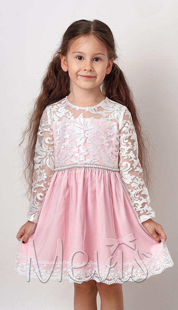 Нарядное платье для девочки Mevis розовое 2948-01 - цена