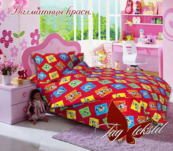 Детский комплект в кроватку TAG Далматинцы красный 110*140 см - цена