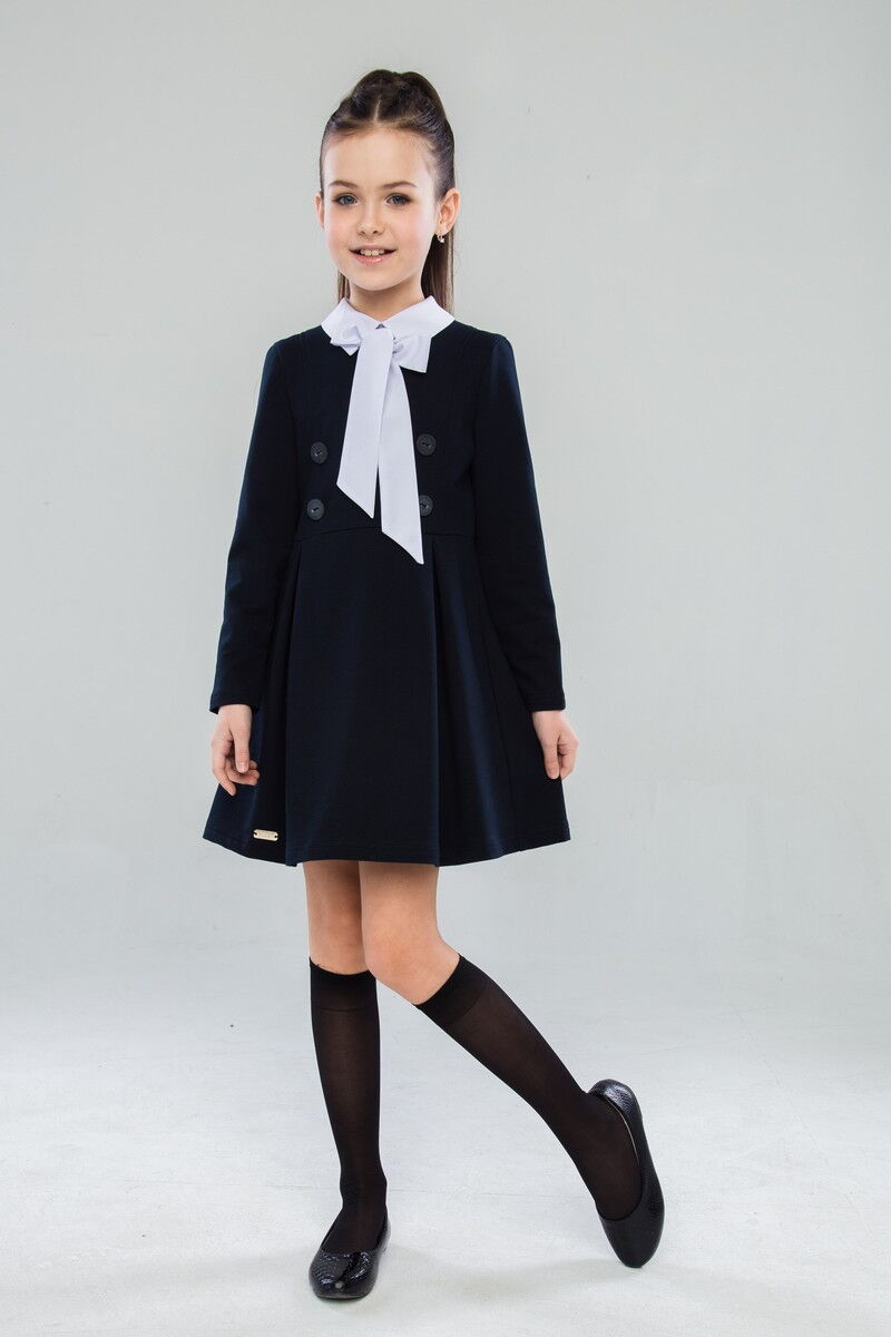 Платье школьное для девочки SUZIE Линея синее 34903 - цена