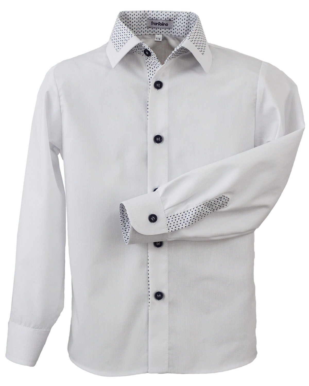 Рубашка с длинным рукавом для мальчика Frantolino белая 1113-136 - цена