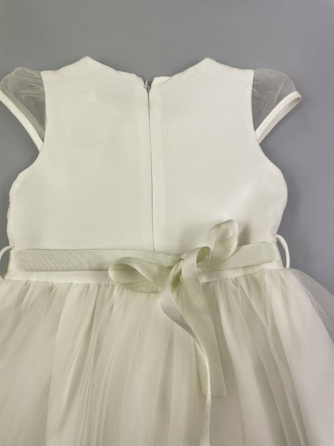 Нарядное платье для девочки Mevis молочное 3200-01 - размеры