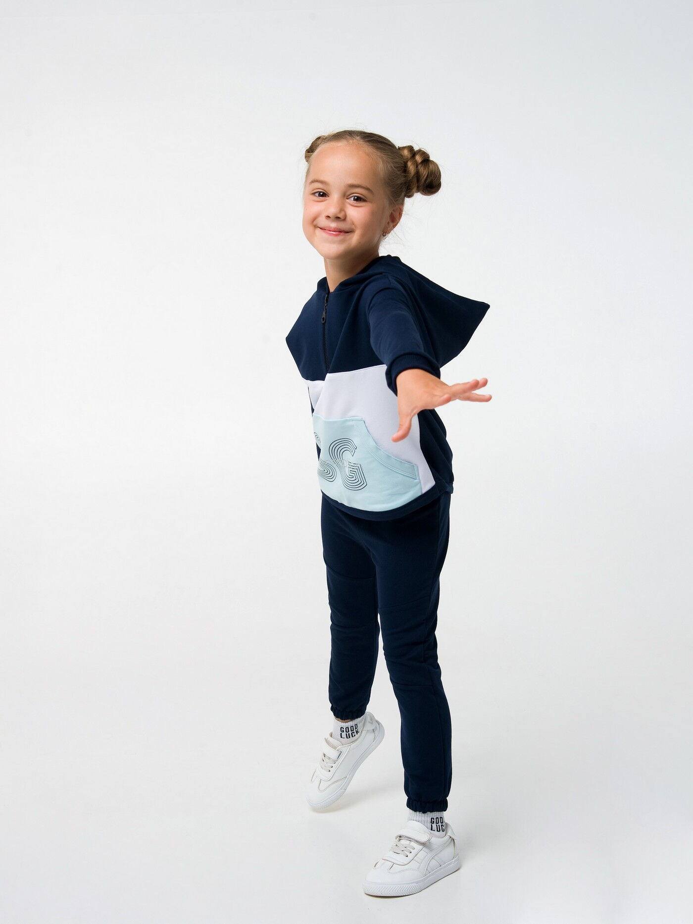 Спортивный костюм для девочки SMIL темно-синий 117286/117287/117300 - фотография