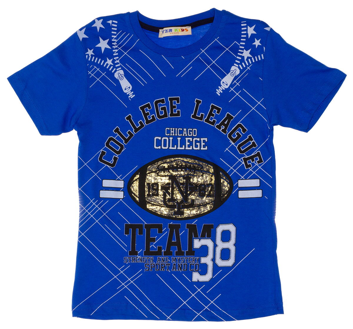 Футболка для мальчика TEAM 38 синяя - фото