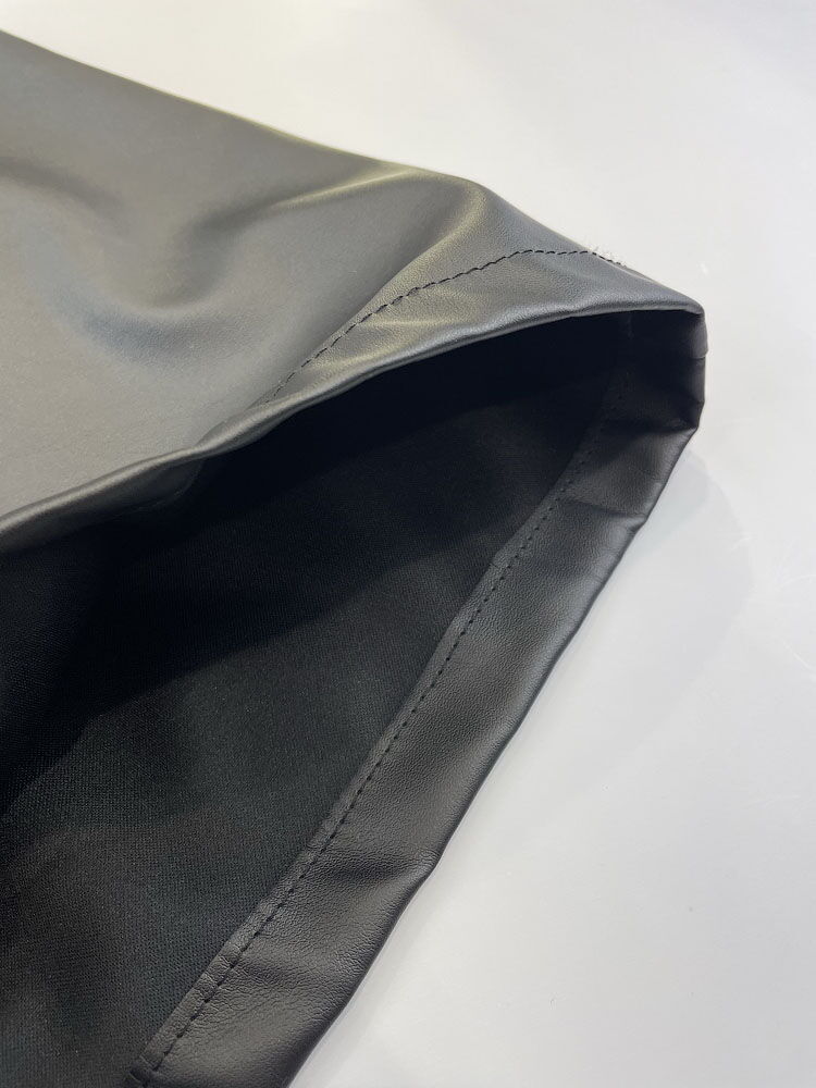 Шорты из экокожи для девочки Mevis черные 3477-02 - фотография