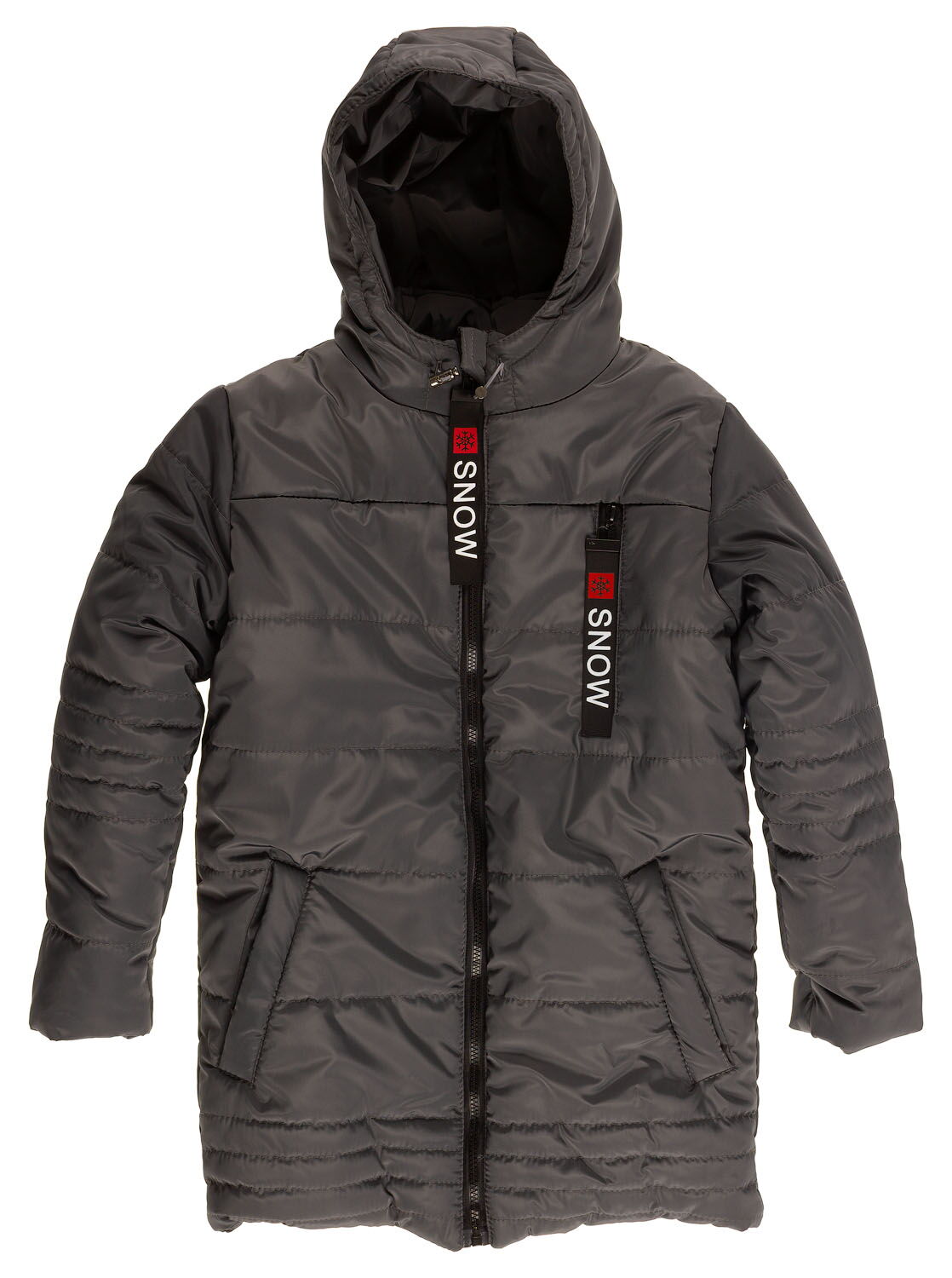 Куртка зимняя для мальчика Одягайко темно-серая 20168 - цена