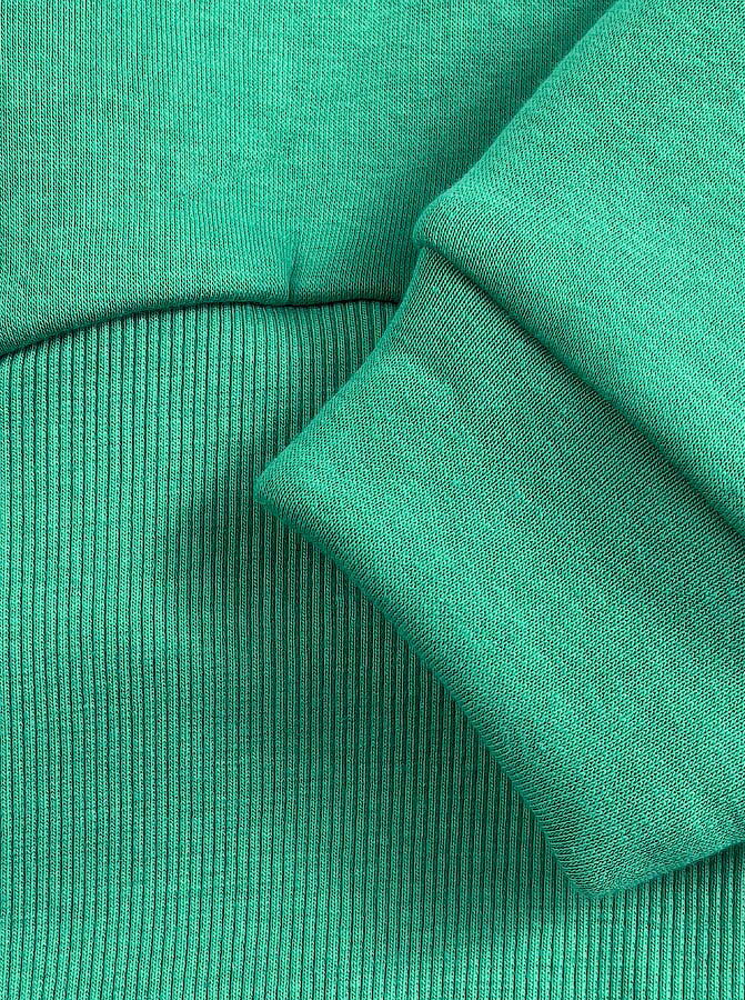 Утепленный свитшот для девочки Mevis изумрудный 4021-03 - фото