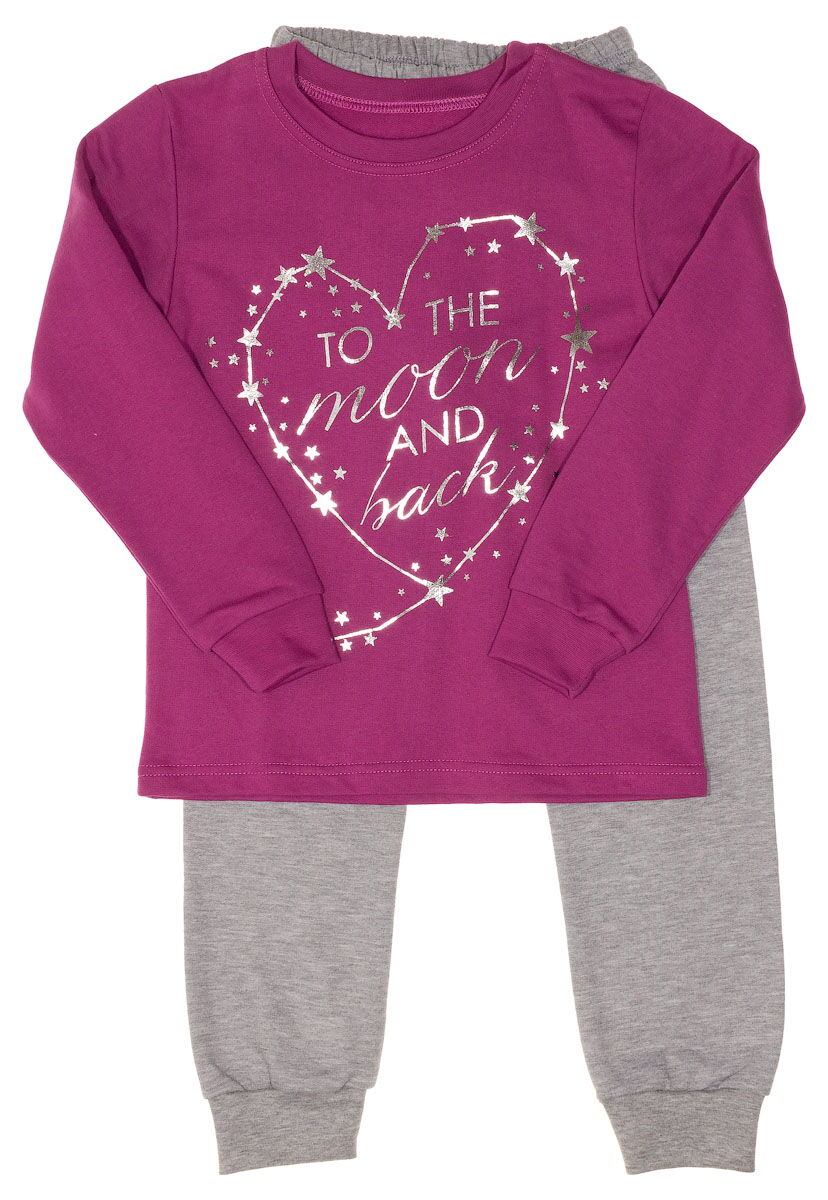 Пижама утепленная для девочки Фламинго Звёздочки бордовая 329-312 - цена