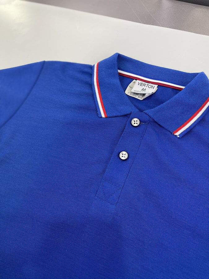 Футболка-поло для мальчика Verton темно-синяя 137 - фото