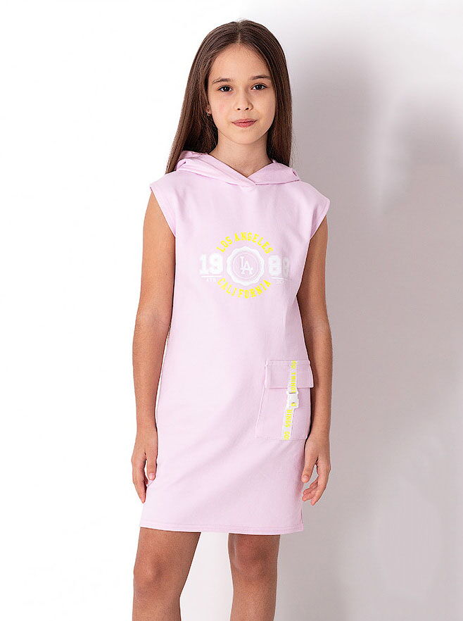 Трикотажное платье для девочки Mevis сиреневое 3722-01 - цена