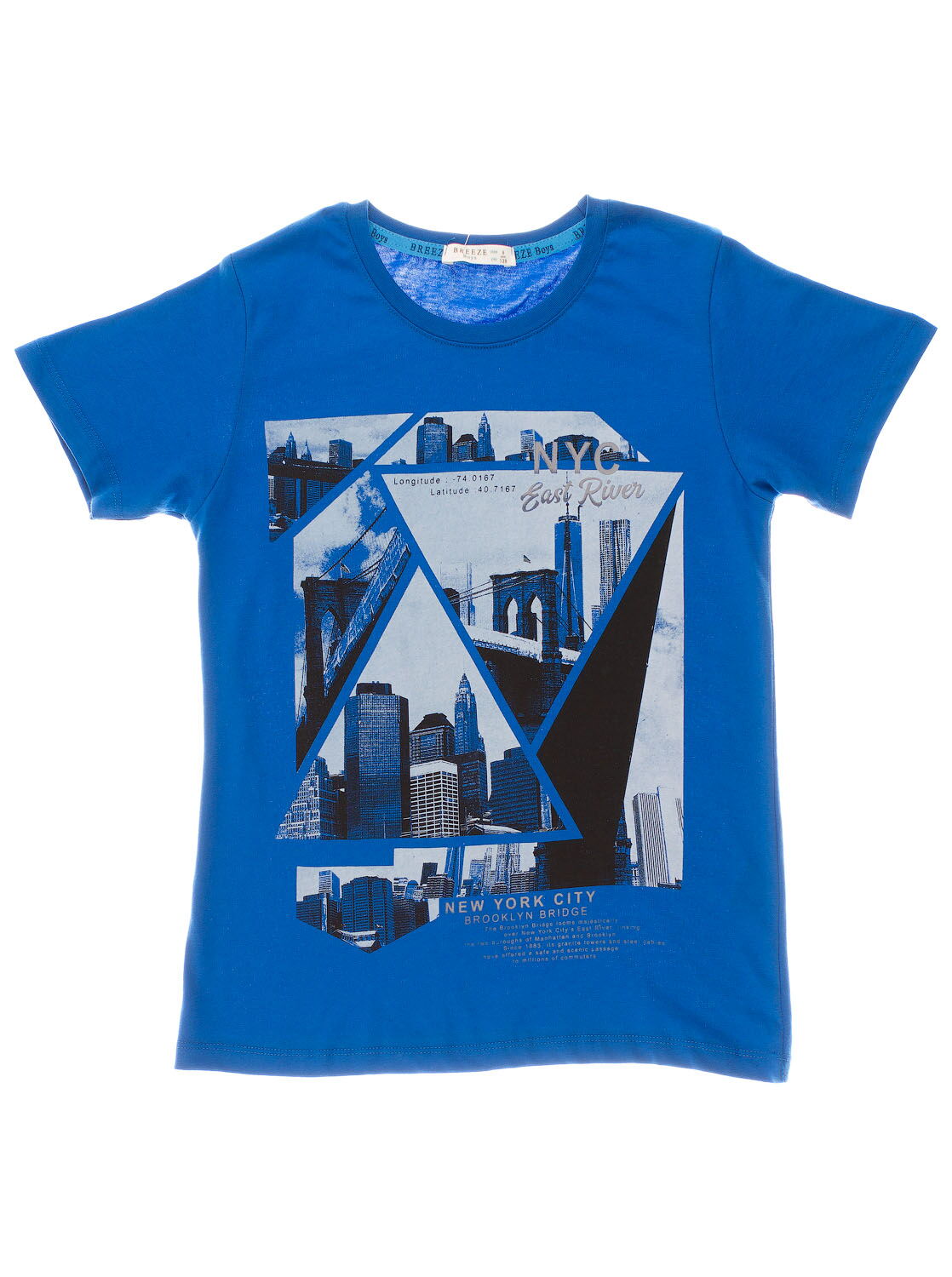 Комплект футболка и шорты Breeze NYC синий 12423 - размеры