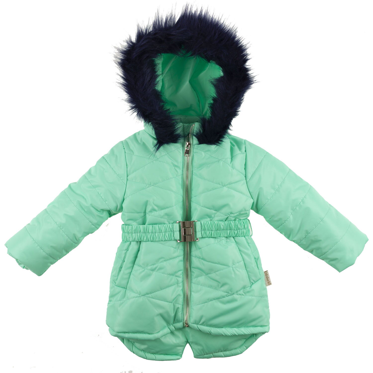 Комбинезон зимний (куртка+штаны) для девочки Одягайко мятный 20151 - размеры