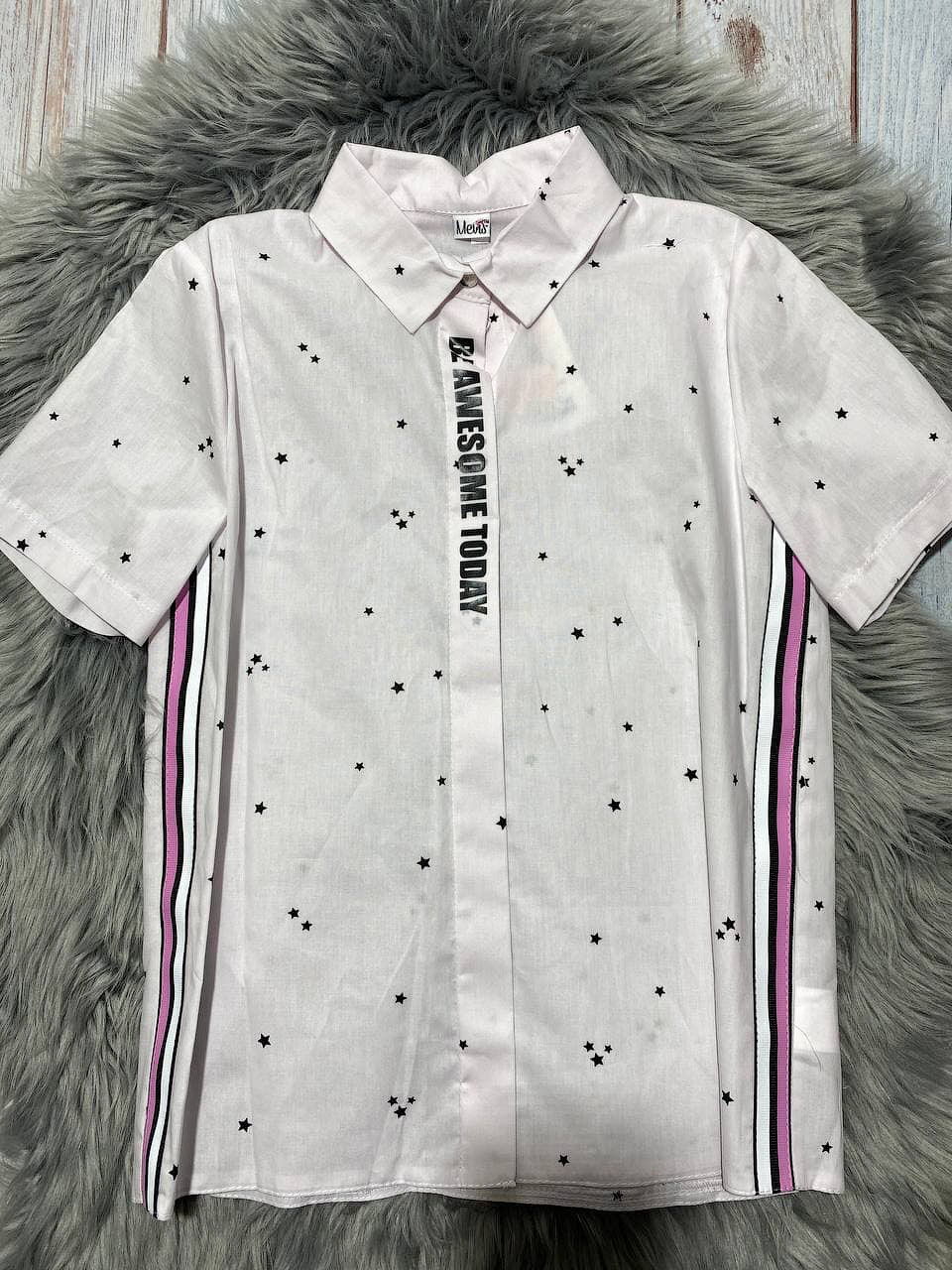 Блузка для девочки Mevis розовая 3614-04 - размеры