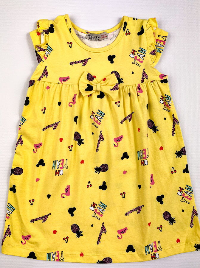 Платье для девочки Stella Kids Тропики желтое 0217 - цена