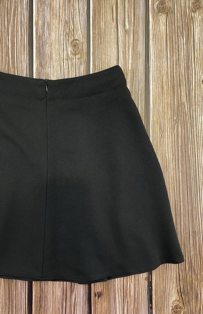 Школьная юбка в складку Mevis черная 3701-02 - фотография