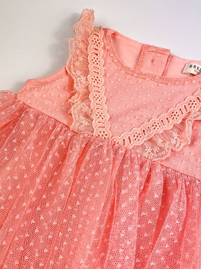 Нарядное платье для девочки Breeze персиковое 14130 - картинка