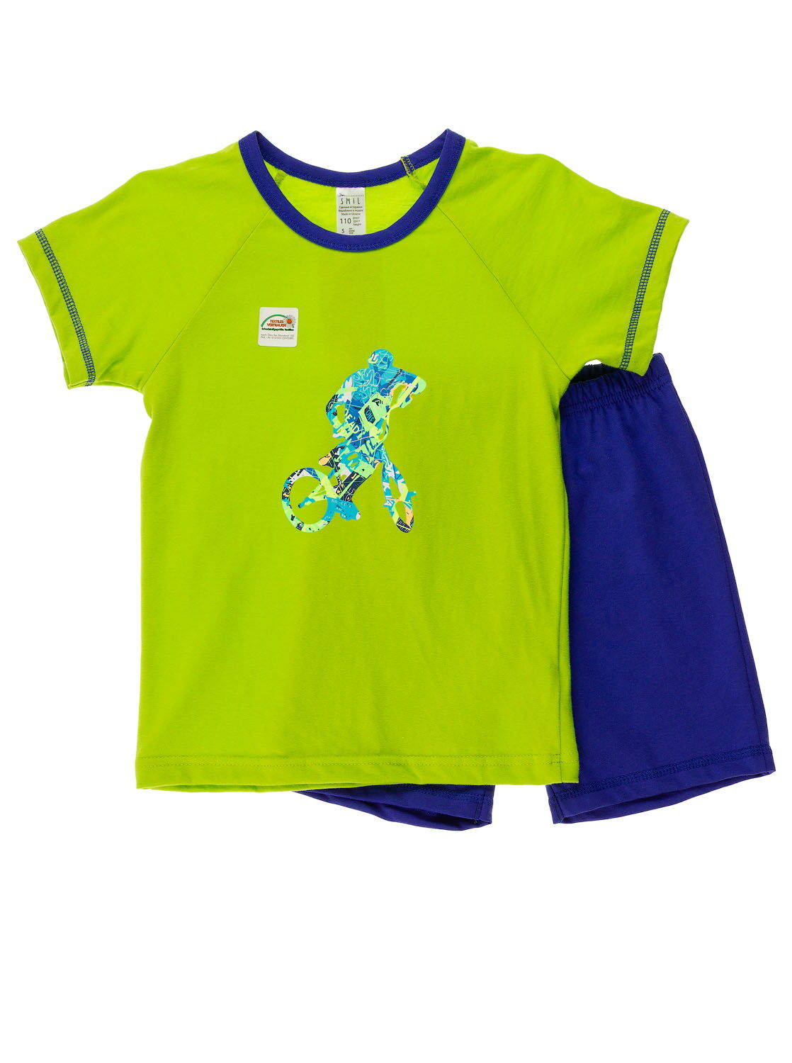 Пижама для мальчика (футболка+шорты) SMIL зеленая 104391 - цена