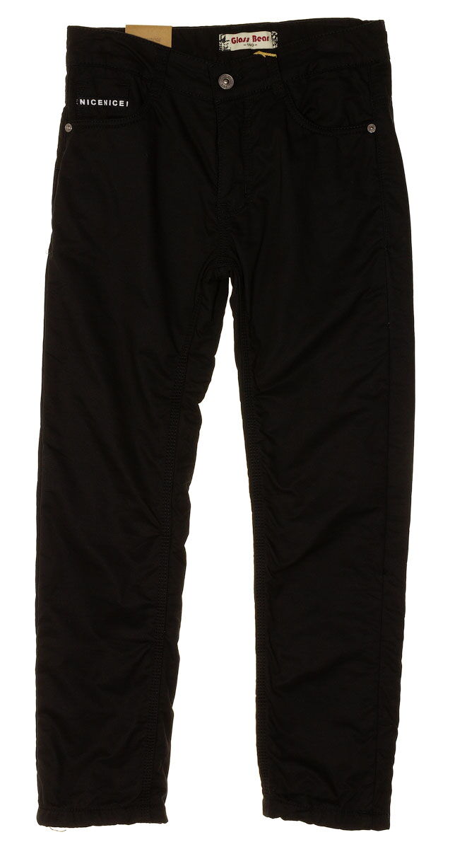 Утепленные коттоновые брюки для мальчика Glass Bear черные L-31 - цена