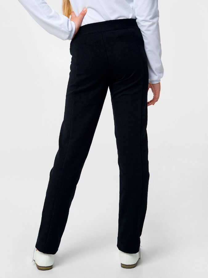 Брюки трикотажные для девочки SMIL черные 115433 - фото