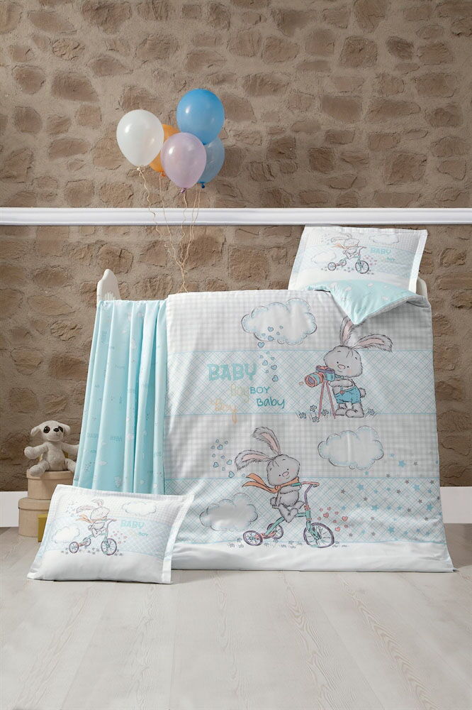 Комплект постельного белья в детскую кроватку LP RABBİT салатовый - цена
