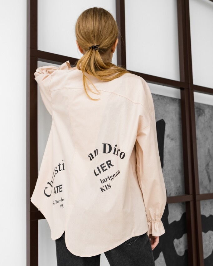 Рубашка для девочки Tair Kids бежевая 7917 - размеры