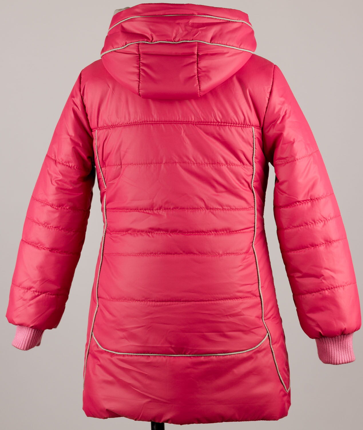Куртка удлиненная для девочки Одягайко розовая 2513 - картинка