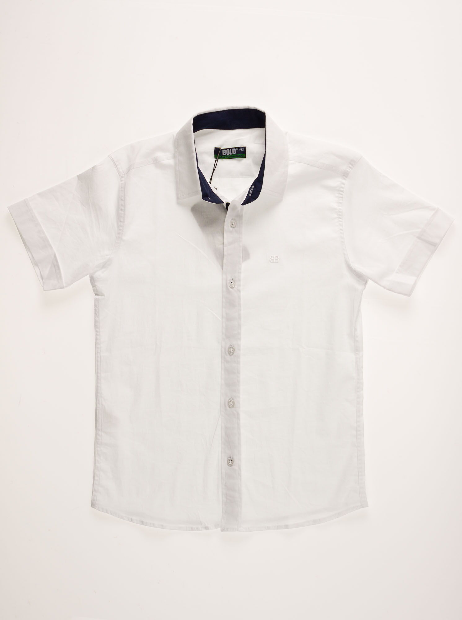Рубашка с коротким рукавом для мальчика BOLD белая 6523 - цена