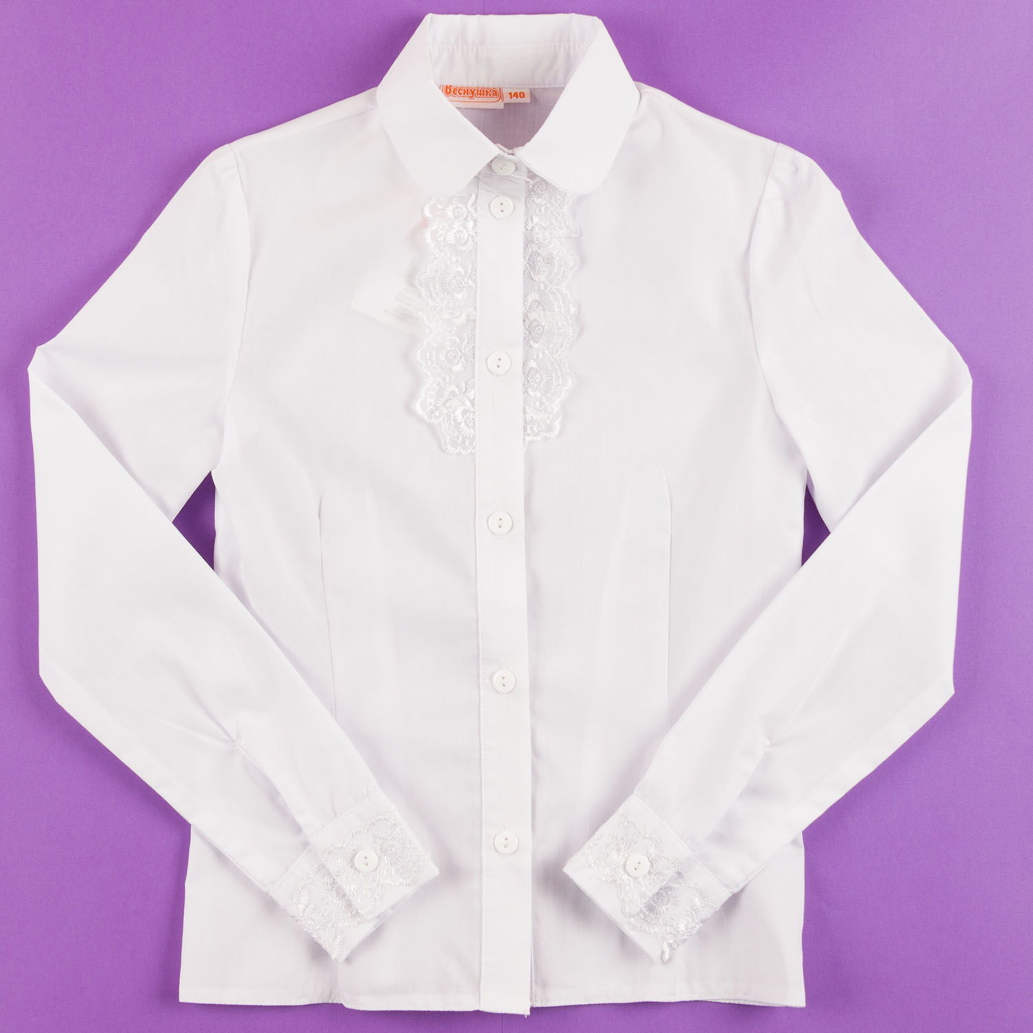 Блузка с длинным рукавом Веснушка белая 3024 - цена