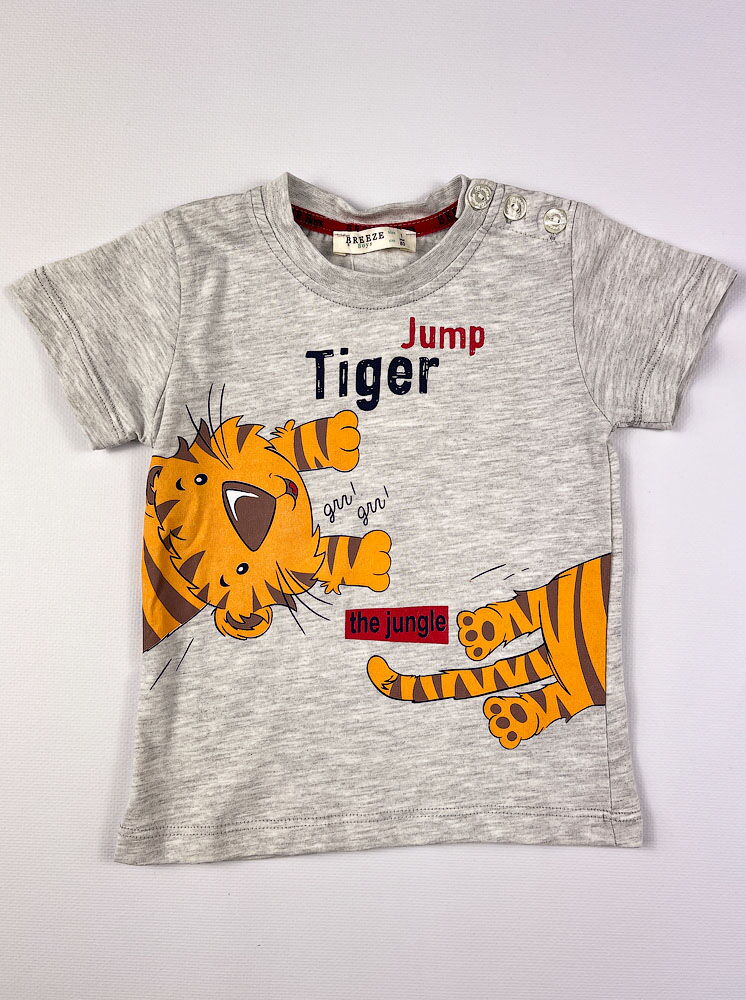 Комплект футболка и шорты для мальчика Breeze Tiger серый 14379 - Украина