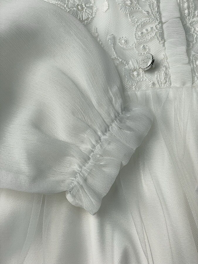 Нарядное платье для девочки Mevis белое 4059-02 - Киев