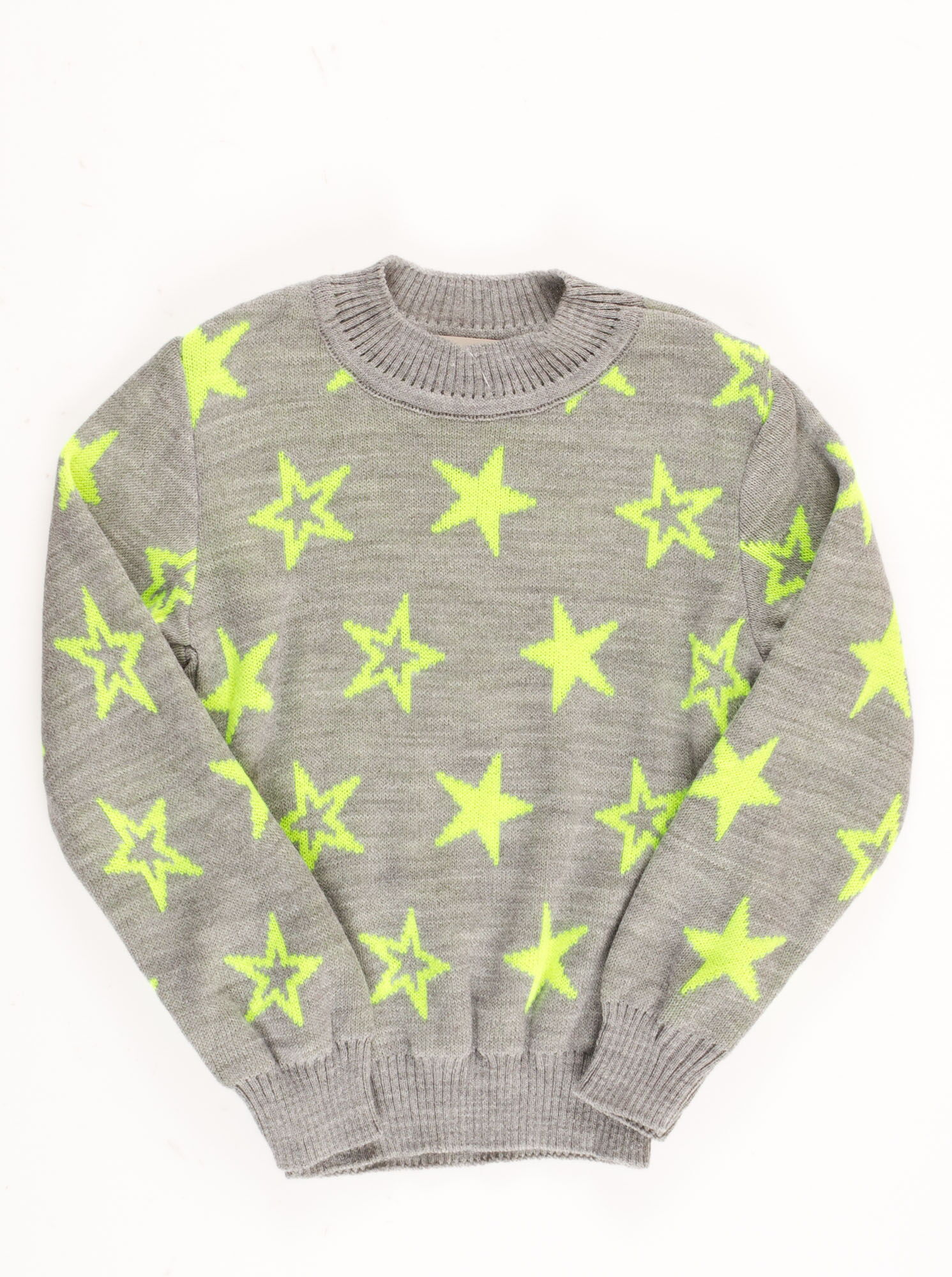 Вязаный костюм свитшот и штанишки Мия Звезды салатовый 05097 - Киев