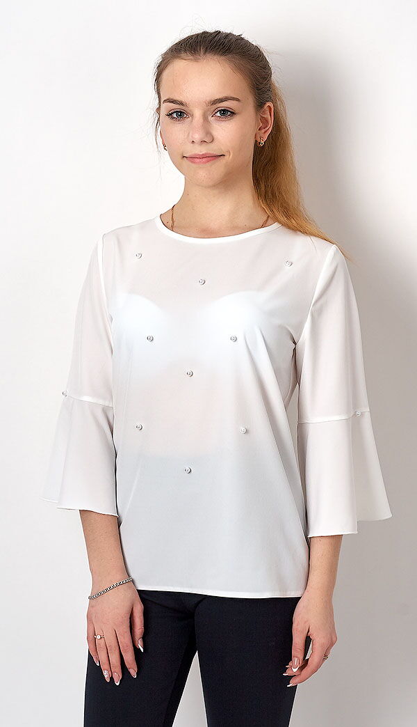 Блузка для девочки Mevis молочная 2752-01 - цена
