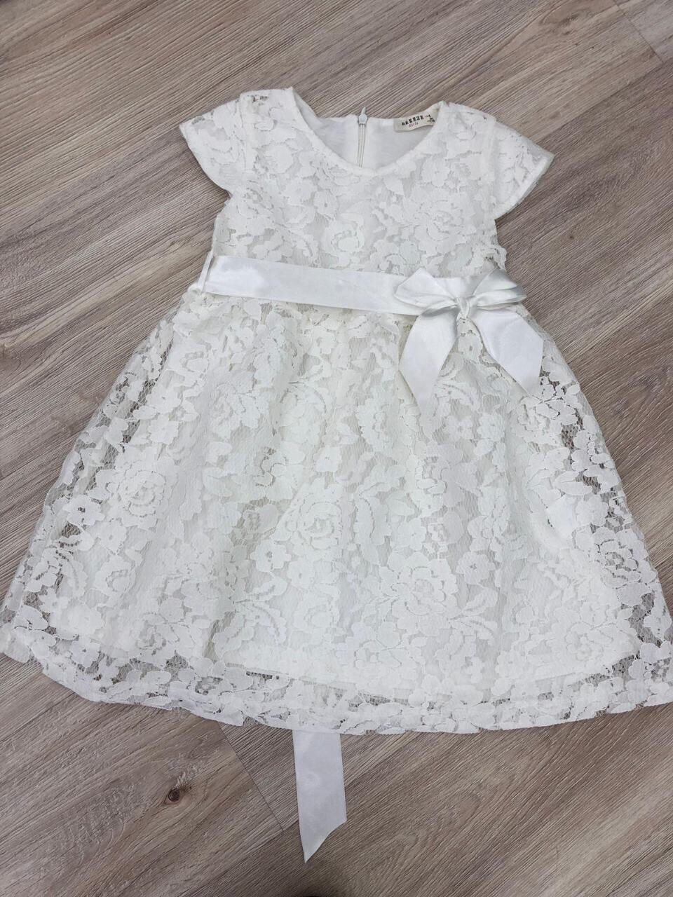 Кружевное платье для девочки Breeze белое 12478 - цена
