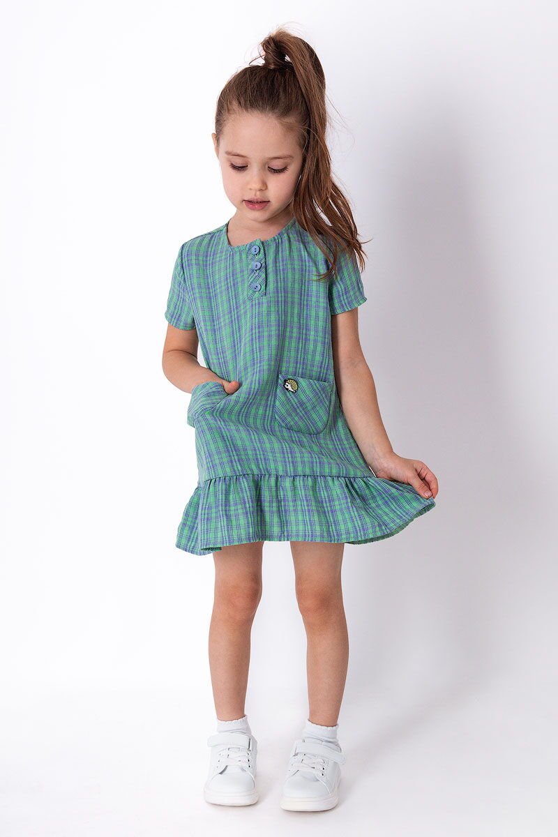 Платье для девочки Mevis бирюзовое 4225-02 - цена