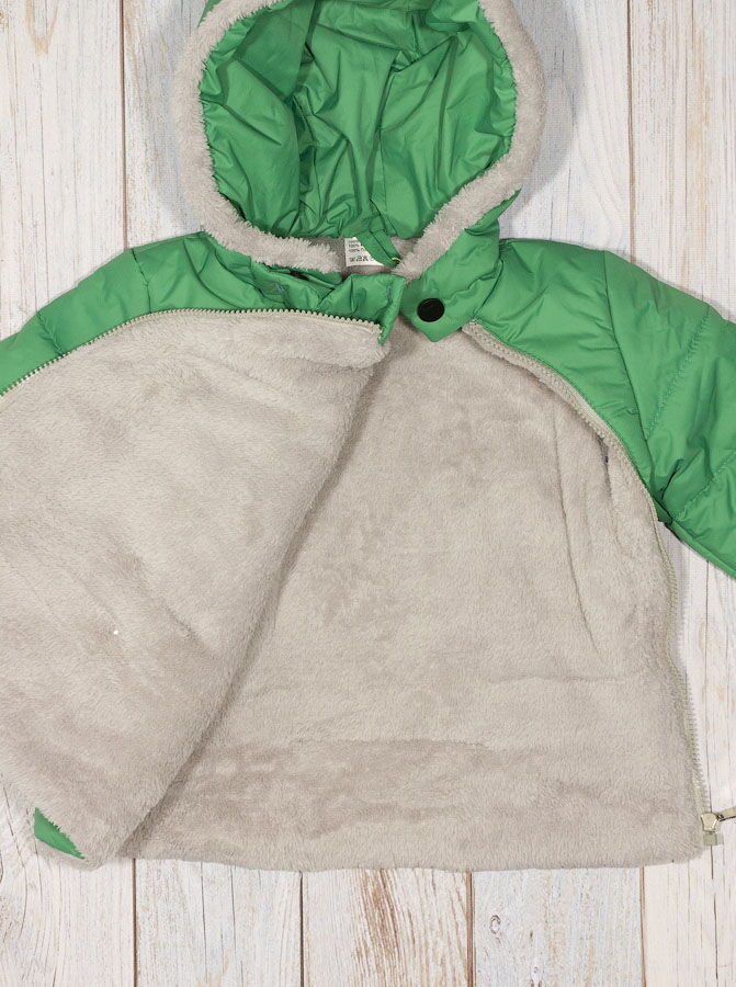 Комбинезон раздельный для мальчика Одягайко Заяц зеленый 22116+01227 - фото