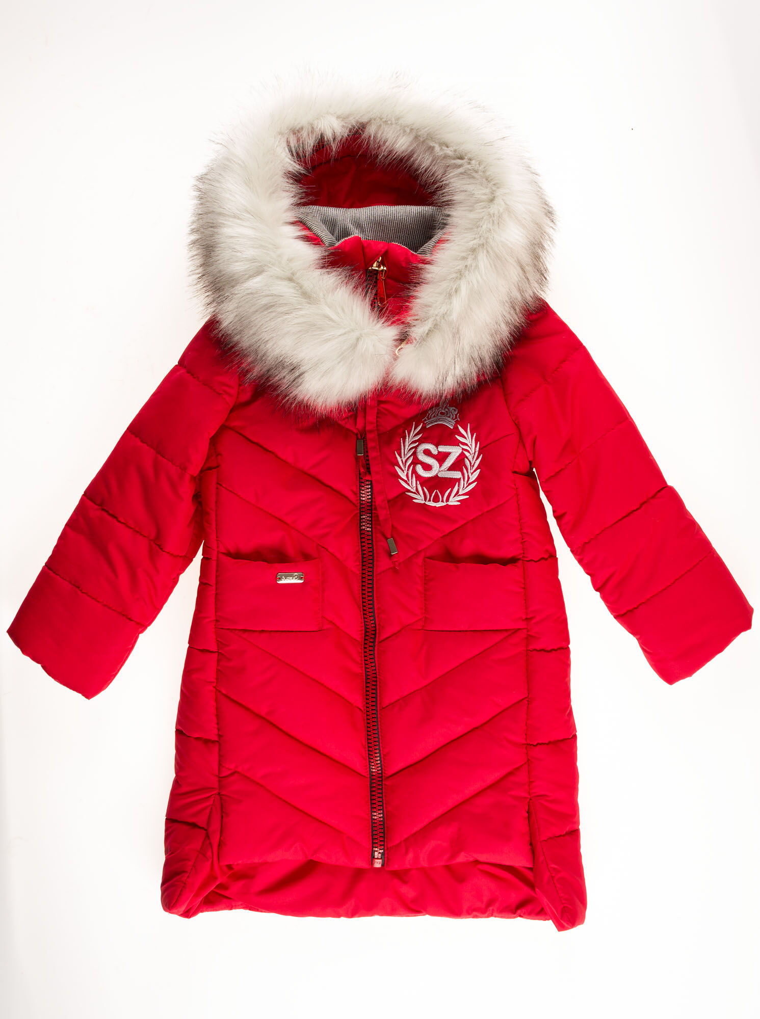 Куртка-пальто зимняя для девочки SUZIE Беренис красная ПТ-36711  - купить