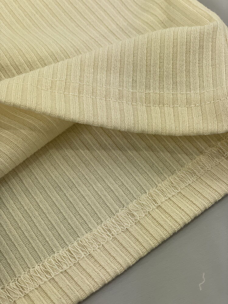 Лонгслив в рубчик Mevis кремовый 4912-05 - фотография