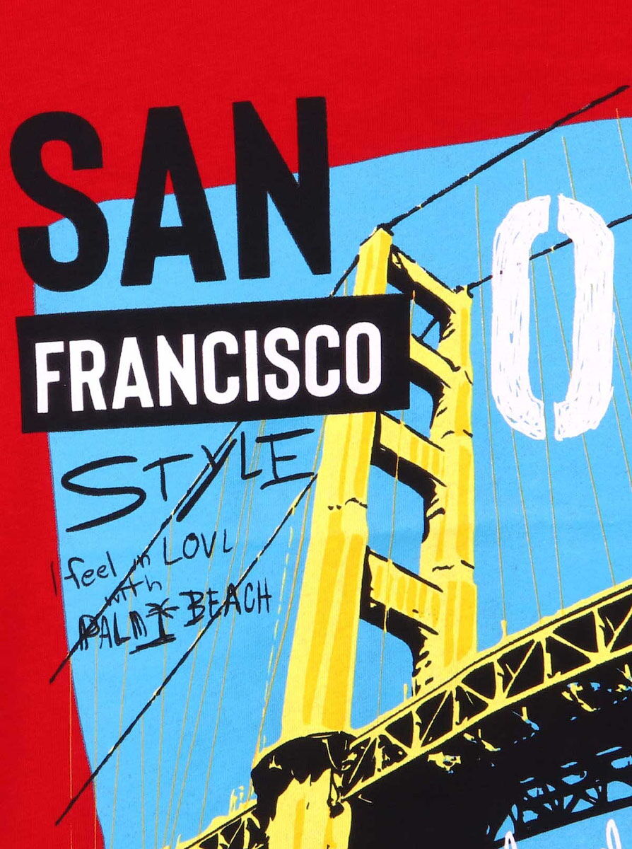 Футболка для мальчика Breeze San Francisco красная 15963 - фотография