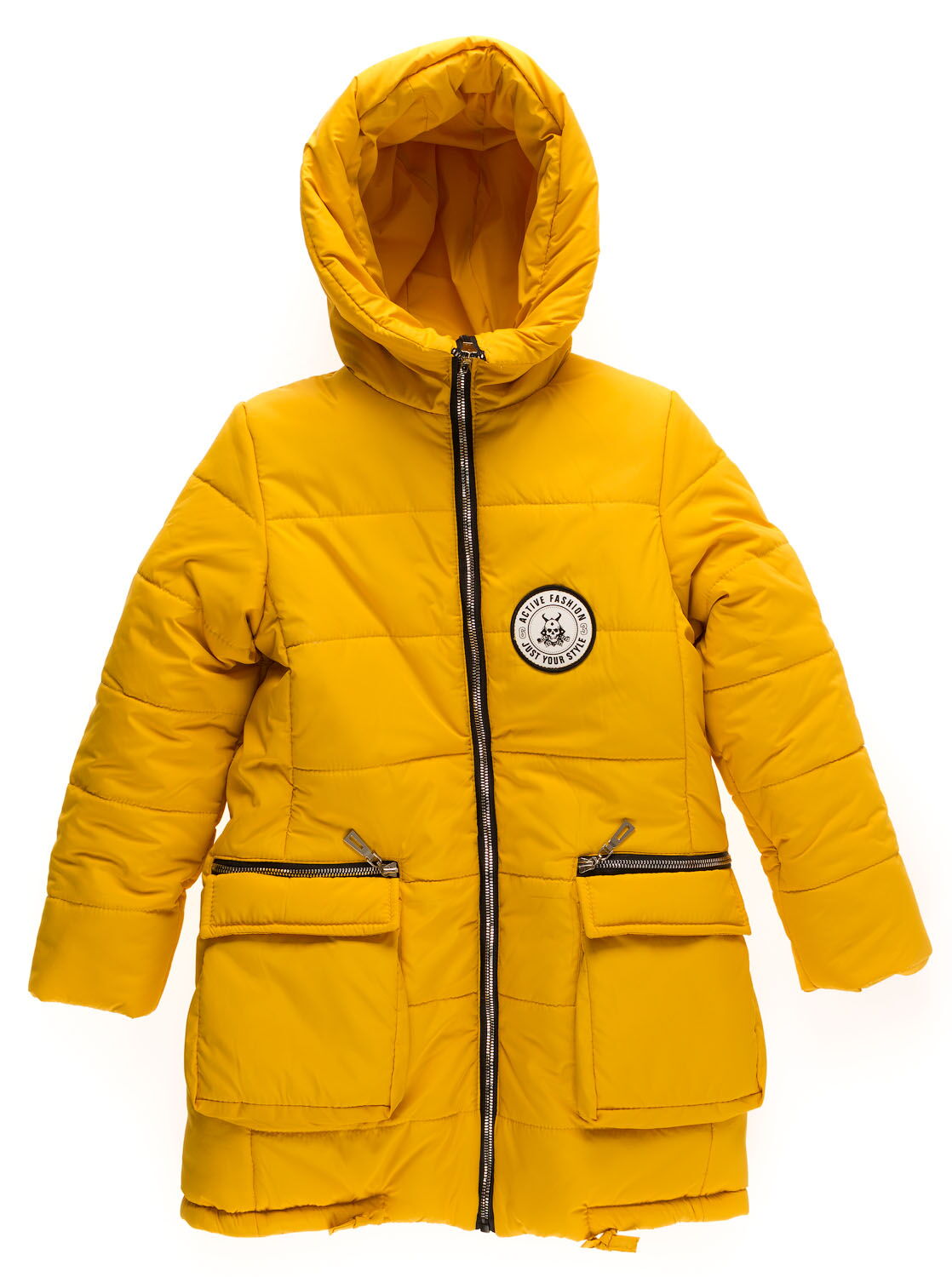 Куртка зимняя для девочки Одягайко желтый 20049 - цена