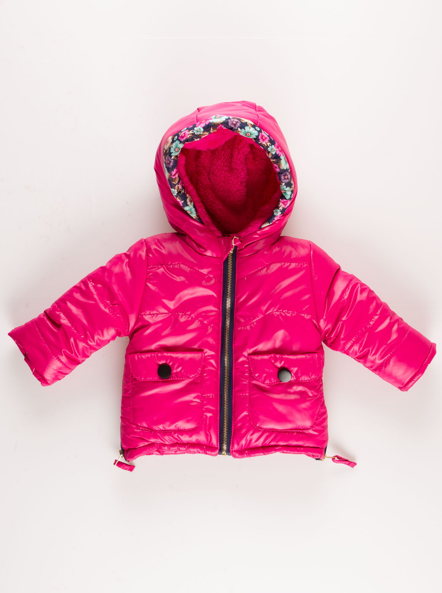 Куртка зимняя для девочки Одягайко малиновая 20040 - цена