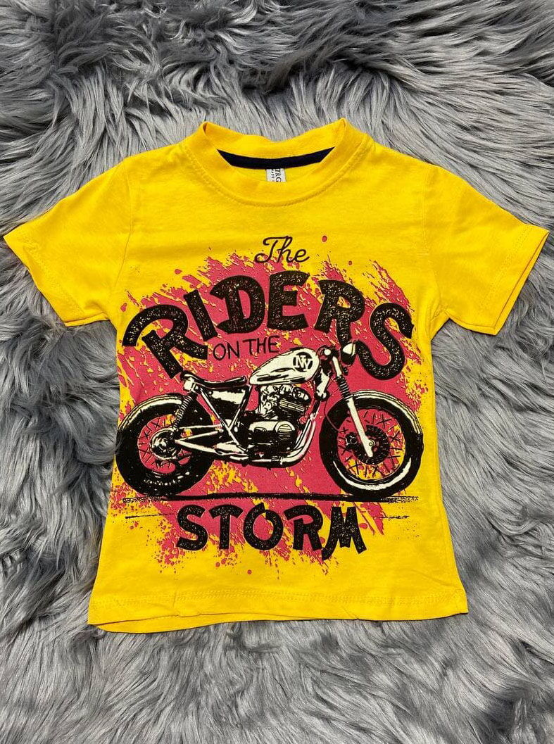 Футболка для мальчика Rider желтая 574 - фотография