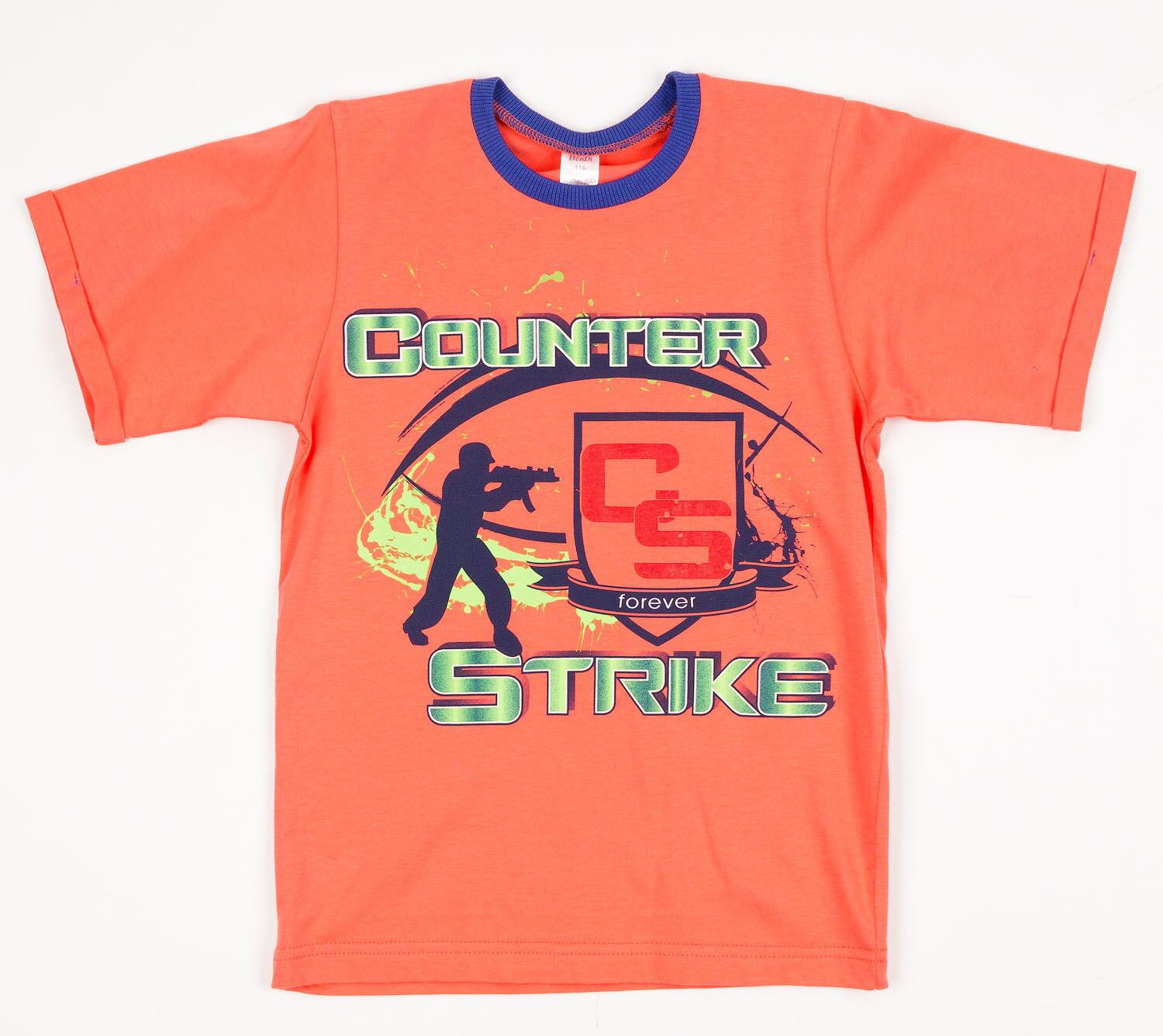 Футболка для мальчика Денди COUNTER STRIKE коралловая 6234 - фото