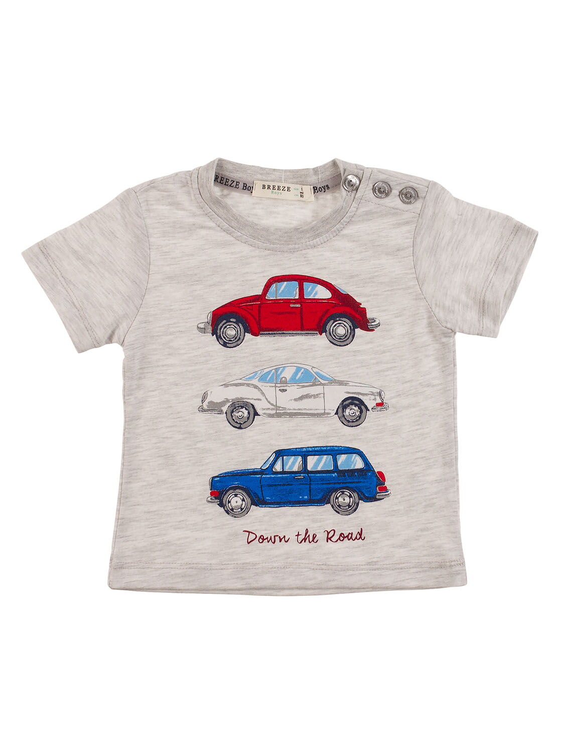 Комплект футболка и шорты Breeze Машинки серый 12365 - фото