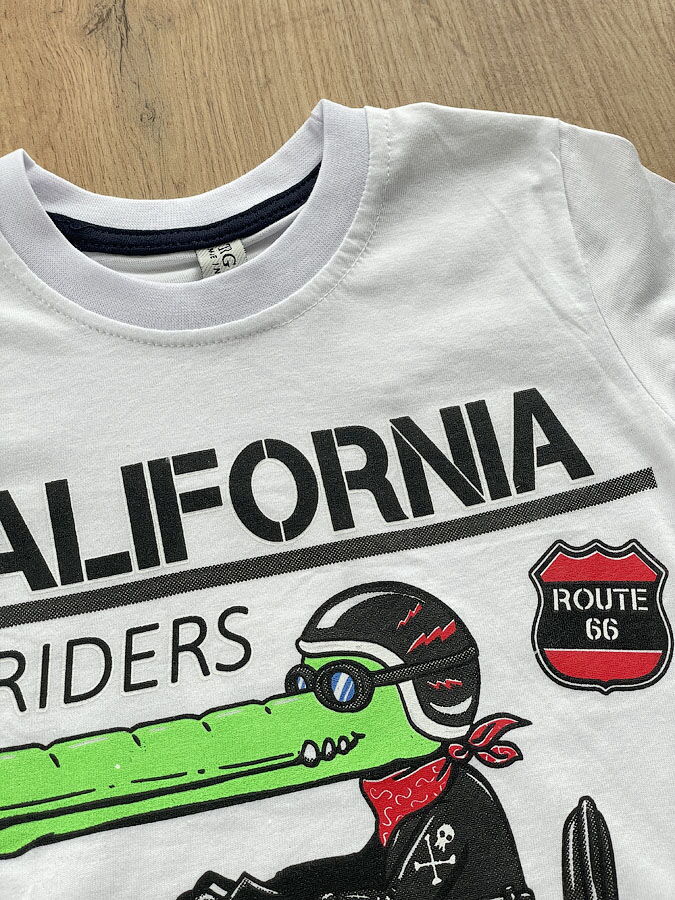 Футболка для мальчика California белая 57425 - фото