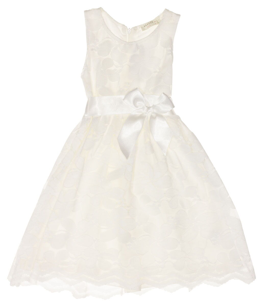 Нарядное кружевное платье для девочки Breeze белое 12593 - цена